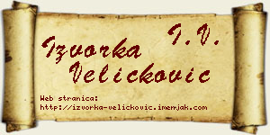 Izvorka Veličković vizit kartica